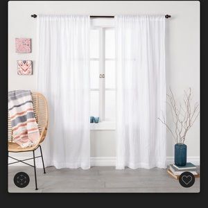 Opalhouse 82x42 White sheer curtain panels